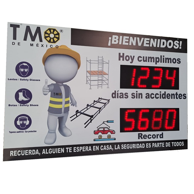 Contador de Días Sin Accidentes, Record Histórico y Semáforo